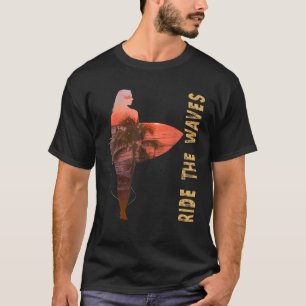 Surf Tropical Summer For Women Men Wave Surfing T-Shirt