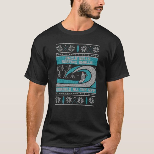 Surf Ugly Christmas Sweater Printed Jumper Swea (Front)