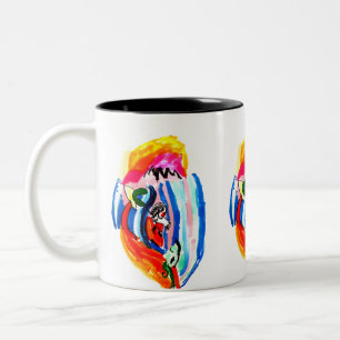 Surf up summer Two-Tone coffee mug