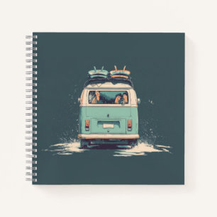 Surf Van Splash – Retro Beach Camper Notebook
