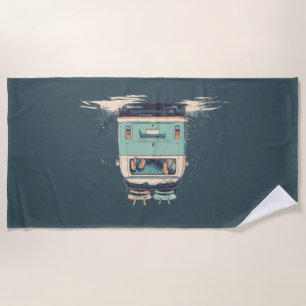 Surf Van Splash – Retro Beach Camper Towel
