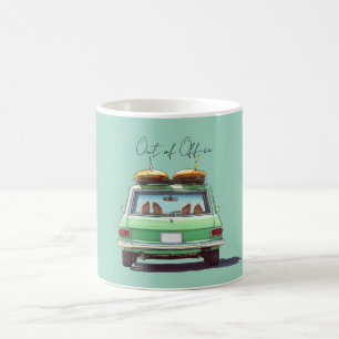 Surf Wagon Road Trip – Retro Beach Car Coffee Mug