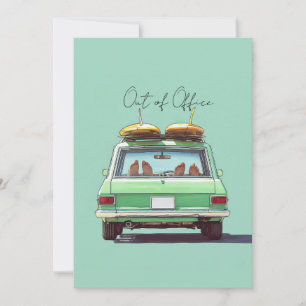 Surf Wagon Road Trip – Retro Beach Car Holiday Card