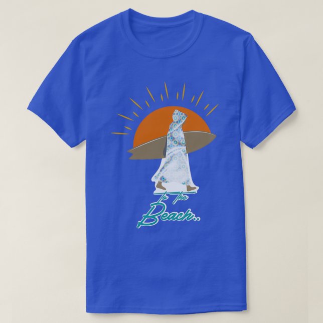 Surf Walk to the Beach T-Shirt (Design Front)