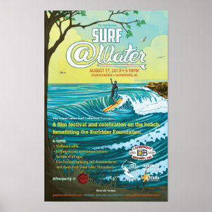 Surf @Water Poster- 11" x 17" Poster