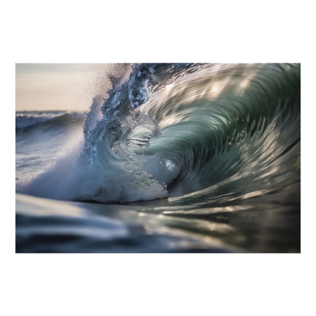 Surf Wave Ocean Photo Print (Front)
