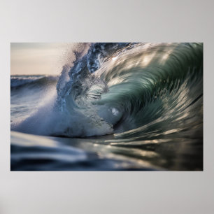 Surf Wave Ocean Poster