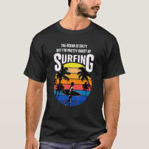 Surf Wave Ocean Vintage For Men Surfing  Summer T-Shirt