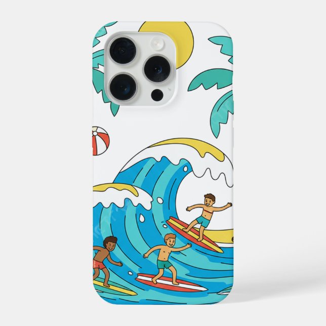 Surf & Waves – Cartoon Beach Gift Phone Case (Back)