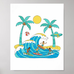 Surf & Waves Poster Paper (Semi-Gloss)