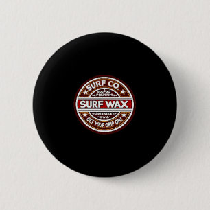 Surf Wax Club Apparel Vintage Surfing Beach Style 6 Cm Round Badge