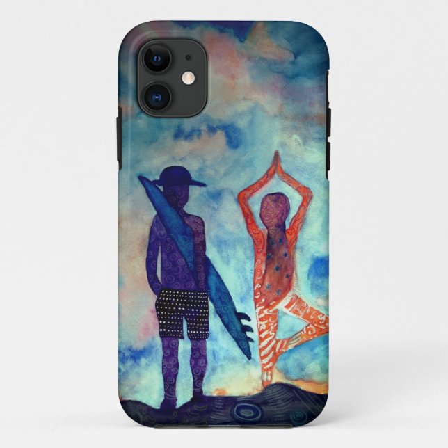 Surf Yoga iPhone SE + iPhone 5/5S, Barely There Case-Mate iPhone Case (Back)