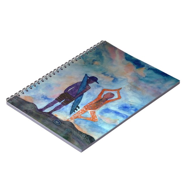 Surf Yoga  Summer Photo Notebook (80 Pages B&W) (Left Side)