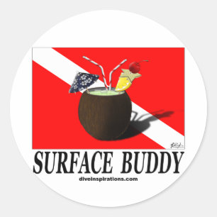 Surface Buddy Classic Round Sticker