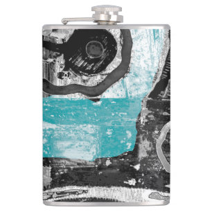 Surface Current – Abstract Flow & Structure Vinyl Hip Flask