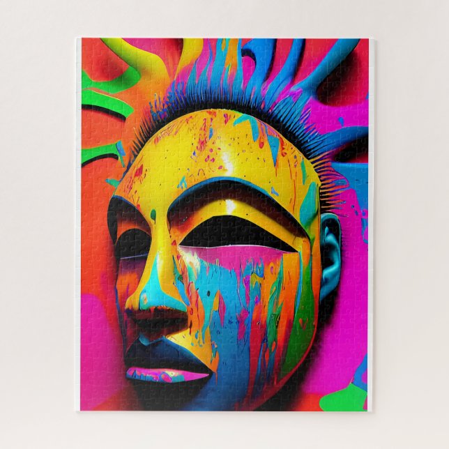 Surface Face Ken Gauge Surrealist Jigsaw Puzzle (Vertical)