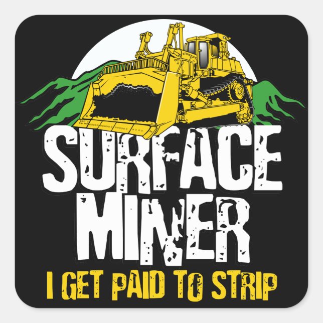 SURFACE MINER SQUARE STICKER (Front)