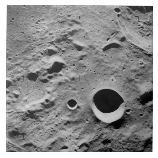 Surface of the Moon Ceramic Tile (Front)