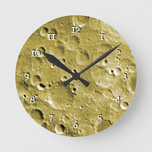 Surface of the moon round clock (Front)