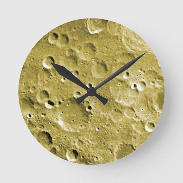 Surface of the moon round clock (Front)