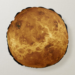 Surface of the Planet Venus Round Cushion