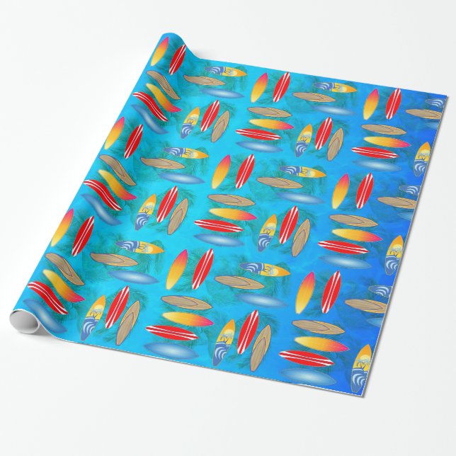 Surfboads Wrapping Paper (Unrolled)