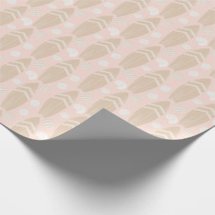 Surfboard And Shell Pattern Wrapping Paper