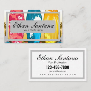 Surfboard Beach Business Card