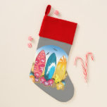 Surfboard Beach Christmas Stocking<br><div class="desc">Original vector art of 3 surfboards on the beach.</div>