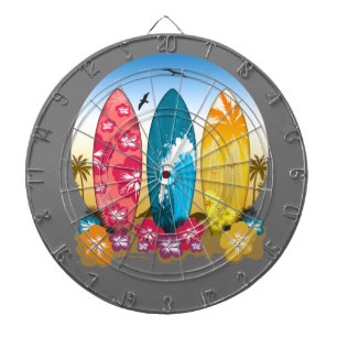 Surfboard Beach Dartboard