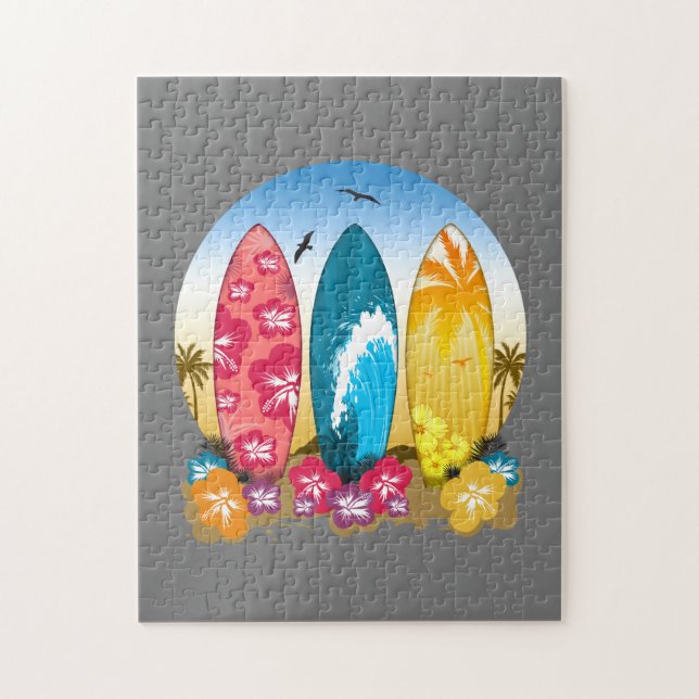 Surfboard Beach Jigsaw Puzzle (Vertical)