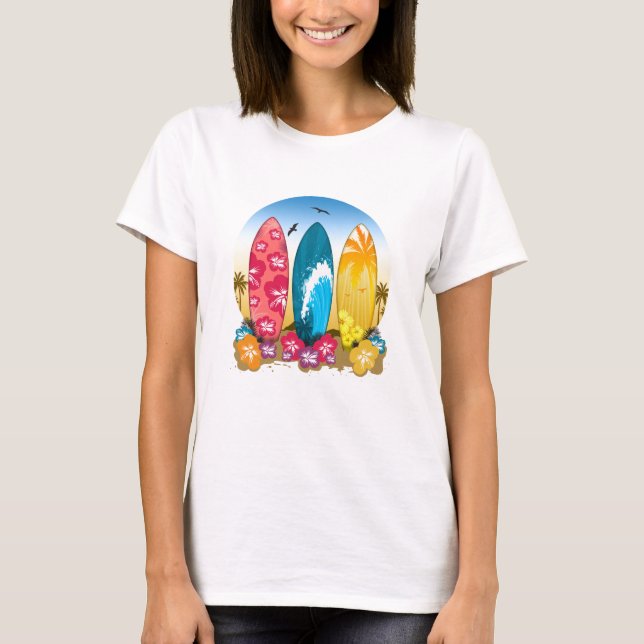 Surfboard Beach T-Shirt (Front)