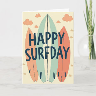 Surfboard Birthday Card