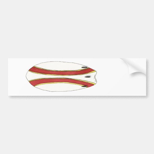 Surfboard Bumper Sticker (Front)