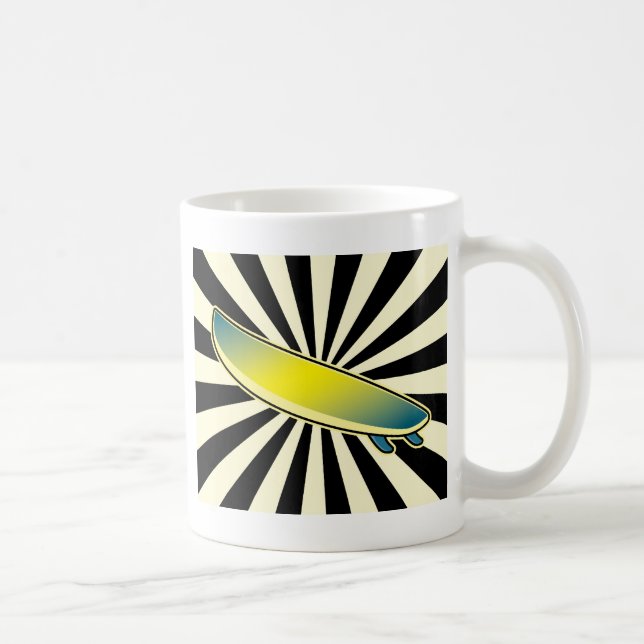 surfboard button coffee mug (Right)