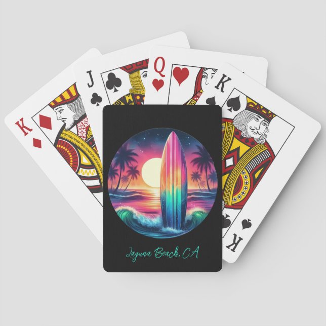 Surfboard Escape- Playing Cards (Back)