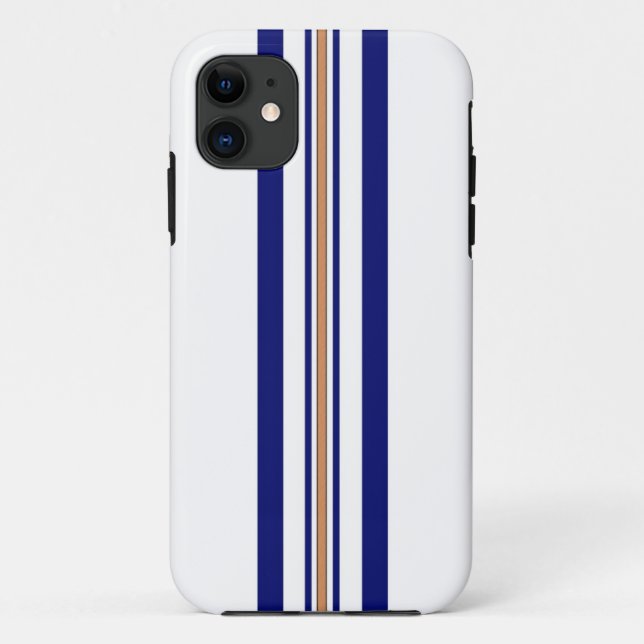 Surfboard iPhone 5 Case - Blue Stripes (Back)