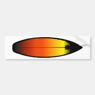 Surfboard Landscape Bumper Sticker
