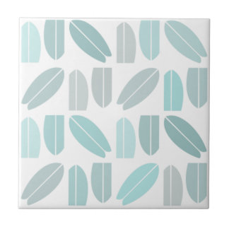 Surfboard Pattern Mint Teal    Ceramic Tile