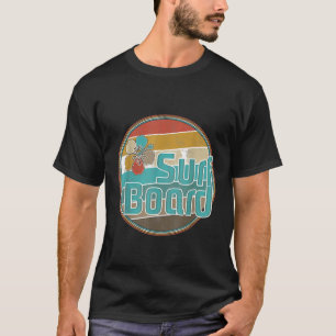 Surfboard Retro Vintage Hawaii Aloha Hibiscus Flow T-Shirt