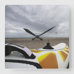 surfboard square wall clock