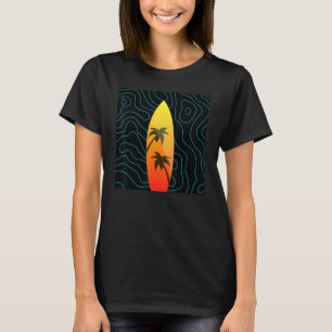 Surfboard Surfing Surf Beach Ocean Hawaii Waves T-Shirt