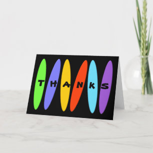 Surfboard Thanks Thank You Card