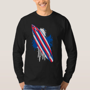 Surfboard Vintage With Hawaii Flag - Surfing Surf T-Shirt