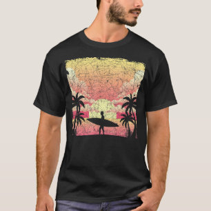 Surfboard Water Sport Surfer Tropical Sunset Surfi T-Shirt