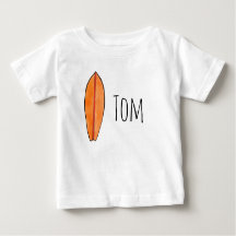 Surfboard Watercolor with customisable name