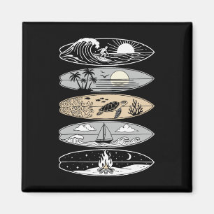 Surfboarder Hawaii Wave Surfing Ocean Surfer Magnet
