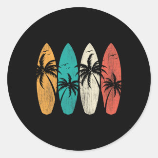 Surfboarder Hawaii Wave Surfing Surfboard Lover Be Classic Round Sticker