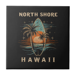 Surfboarder North Shore Hawaii  Ceramic Tile