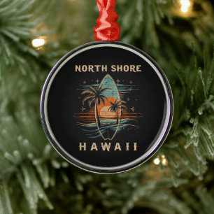 Surfboarder North Shore Hawaii Metal Ornament